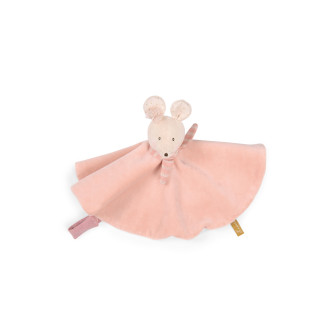 Doudou plat souris rose –...